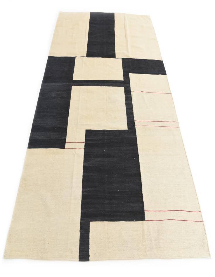 Detail image of  7' x 9' 7  Hand Woven Kilim Modern Wool Rug