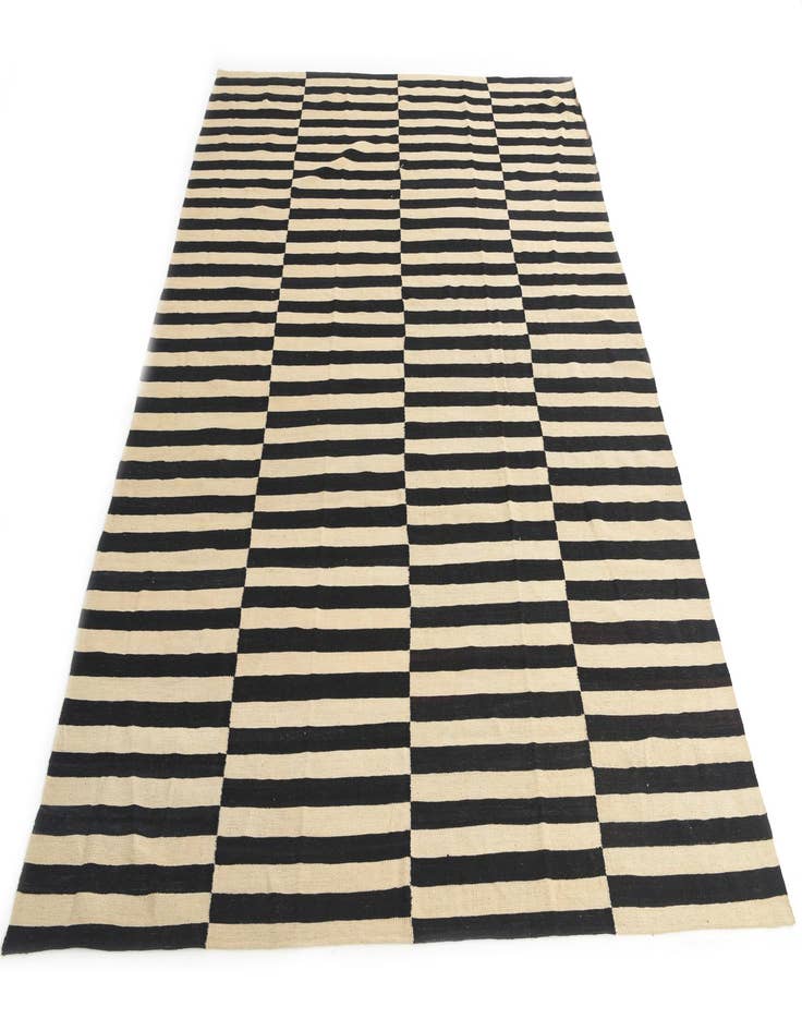 Detail image of  8' 5 x 11' 2  Hand Woven Kilim Modern Wool Rug