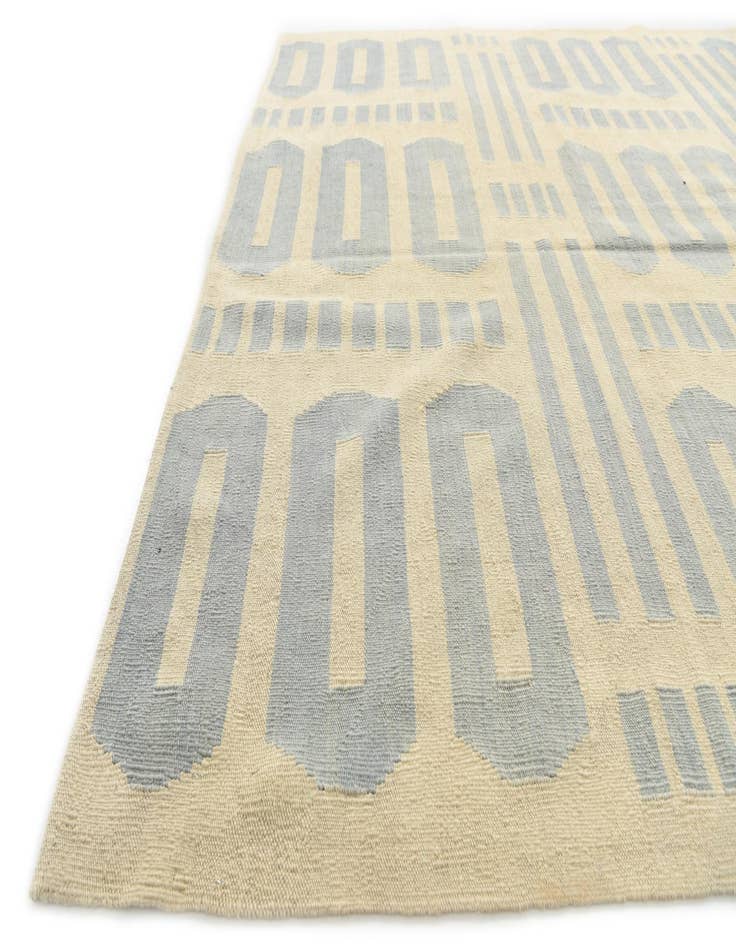 Detail image of  6' 6 x 9' 5  Hand Woven Kilim Modern Wool Rug