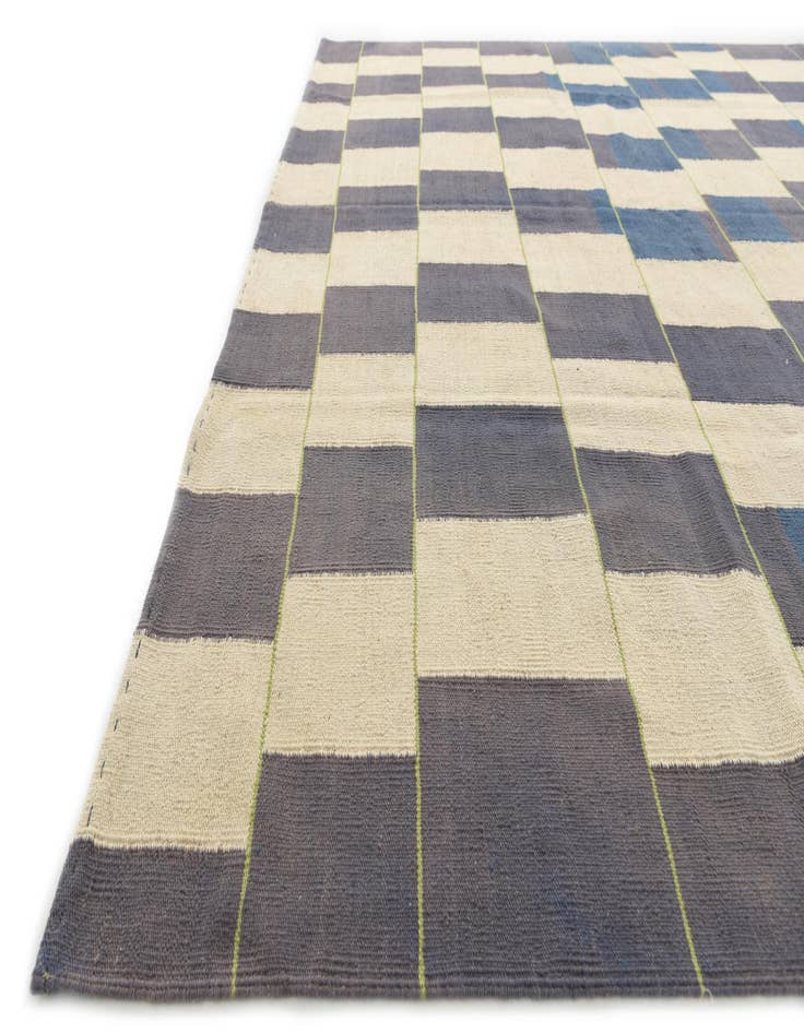 Detail image of  7' 9 x 10'  Hand Woven Kilim Modern Wool Rug