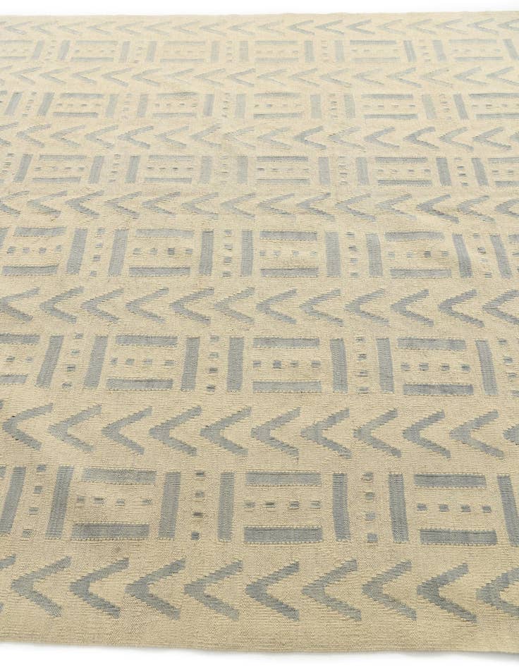 Detail image of  7' x 9' 7  Hand Woven Kilim Modern Wool Rug