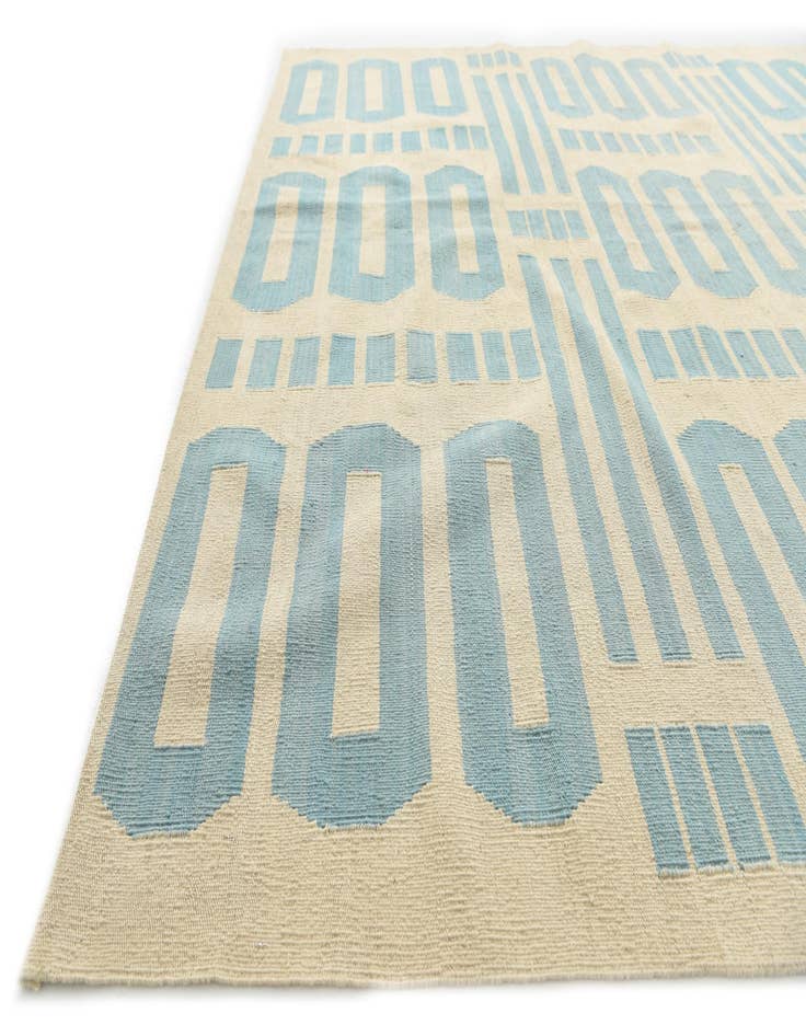 Detail image of  6' 7 x 9' 7  Hand Woven Kilim Modern Wool Rug