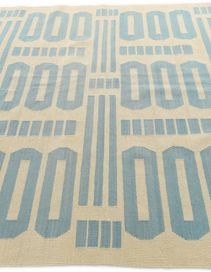 Detail image of  6' 7 x 9' 7  Hand Woven Kilim Modern Wool Rug
