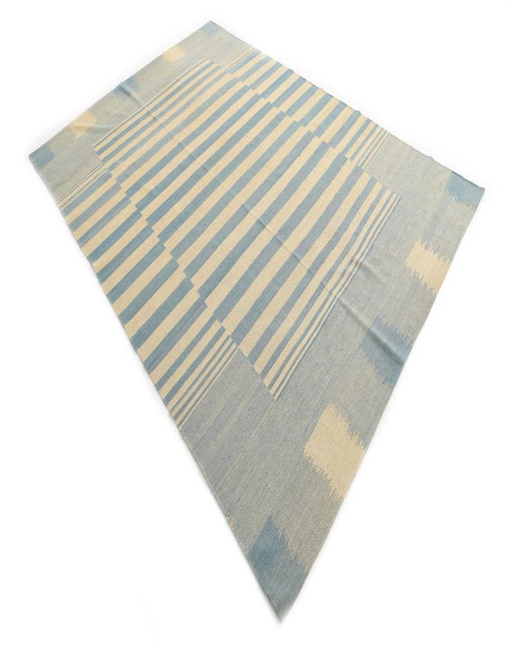 Detail image of  6' 7 x 9' 8  Hand Woven Kilim Modern Wool Rug