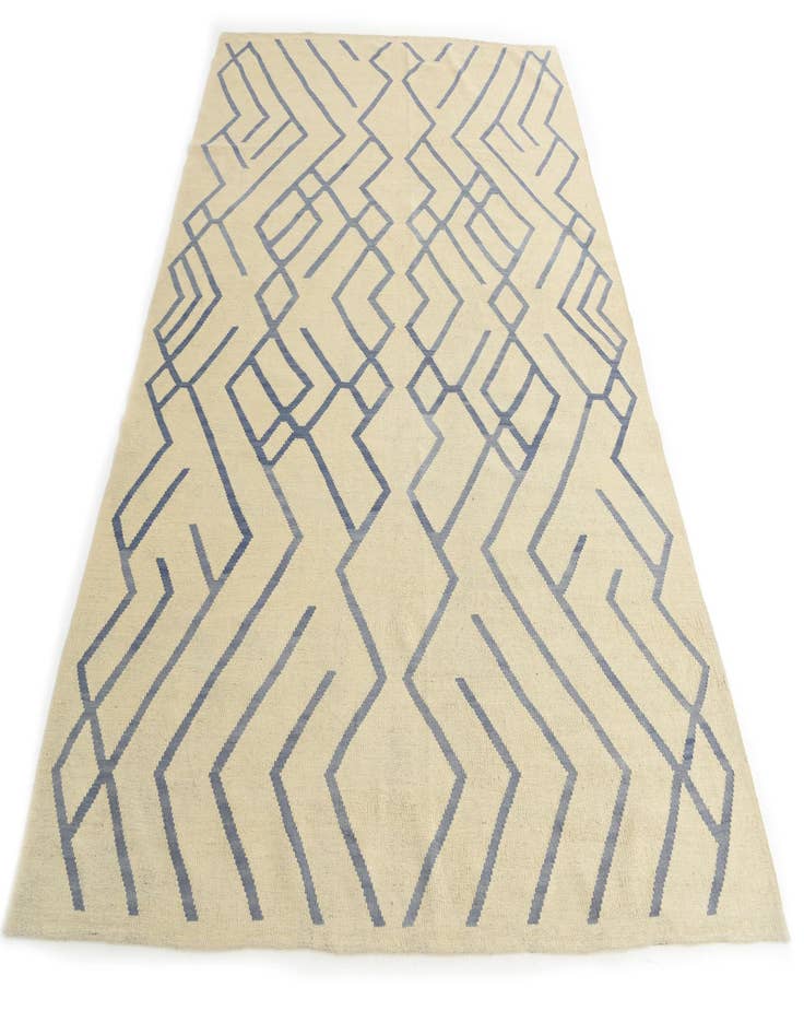 Detail image of  6' 10 x 9' 5  Hand Woven Kilim Modern Wool Rug