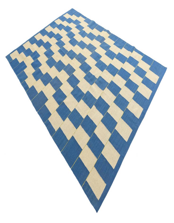 Detail image of  6' 10 x 9' 6  Hand Woven Kilim Modern Wool Rug