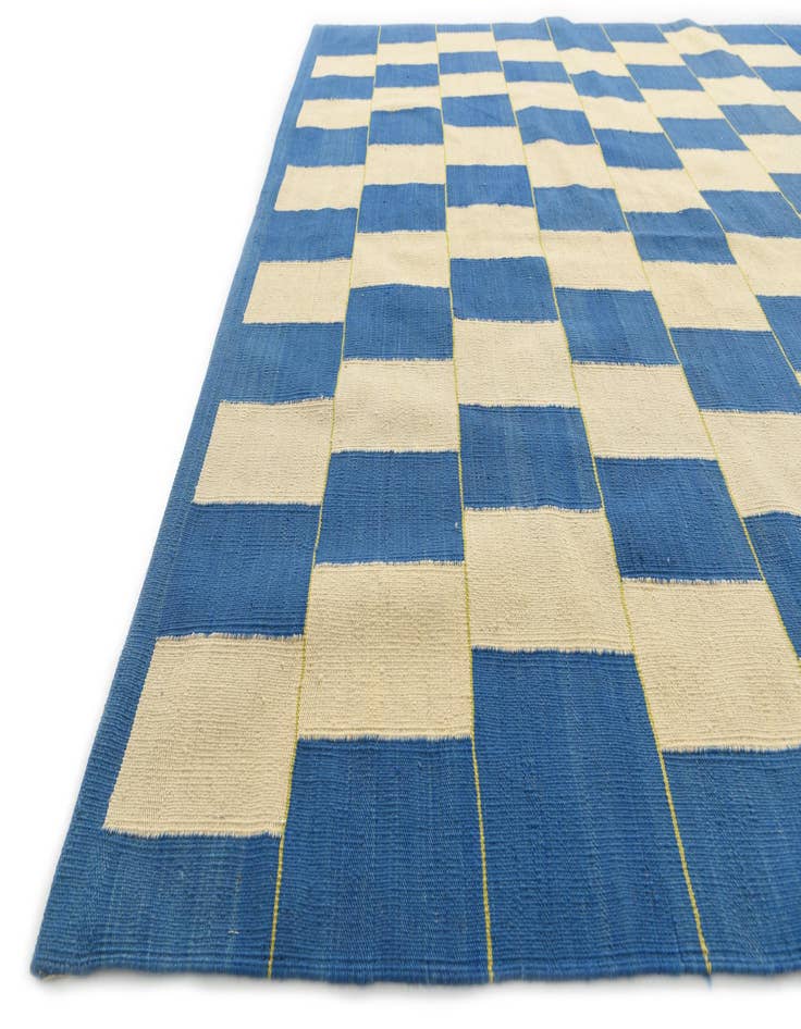 Detail image of  6' 10 x 9' 6  Hand Woven Kilim Modern Wool Rug