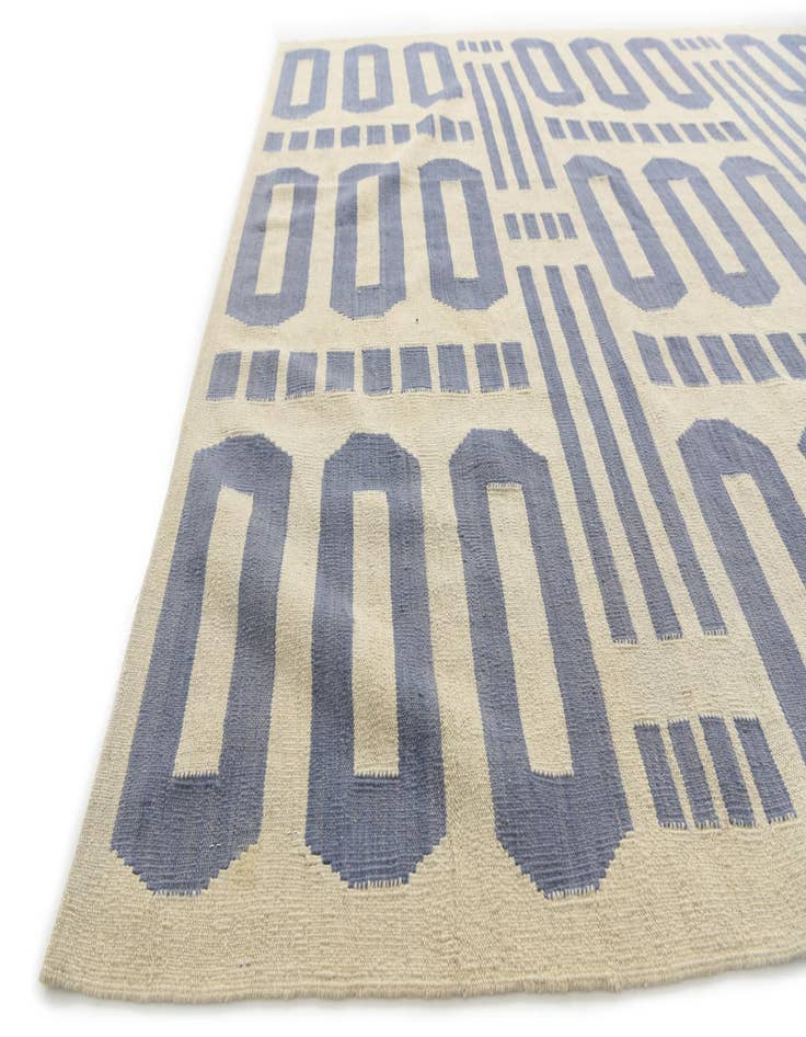 Detail image of  6' 7 x 9' 8  Hand Woven Kilim Modern Wool Rug