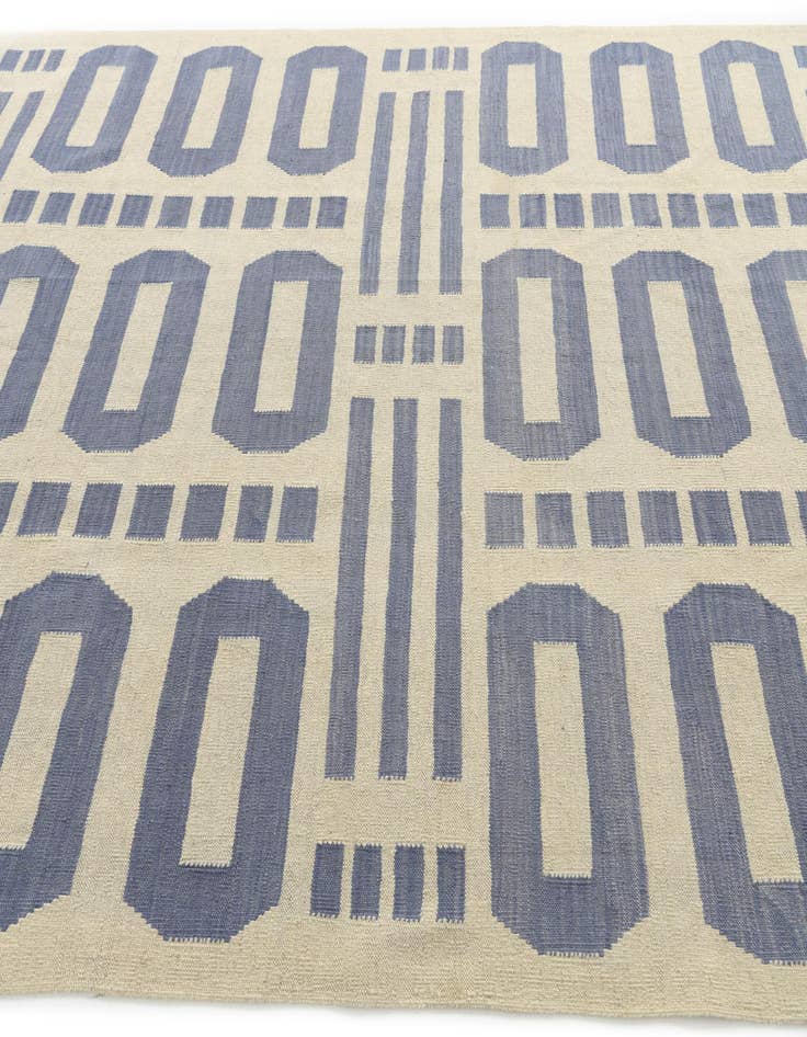 Detail image of  6' 7 x 9' 8  Hand Woven Kilim Modern Wool Rug