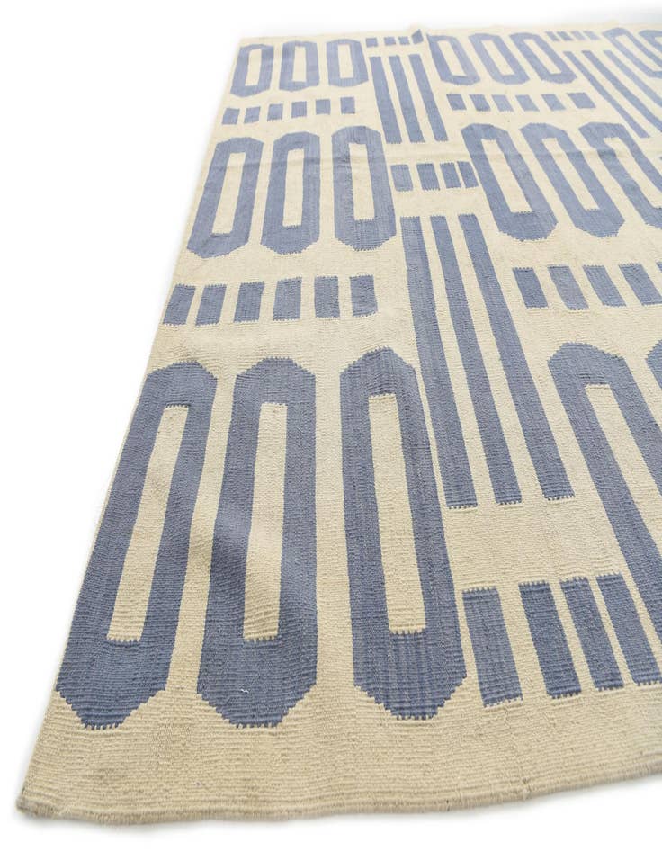 Detail image of  6' 10 x 9' 9  Hand Woven Kilim Modern Wool Rug
