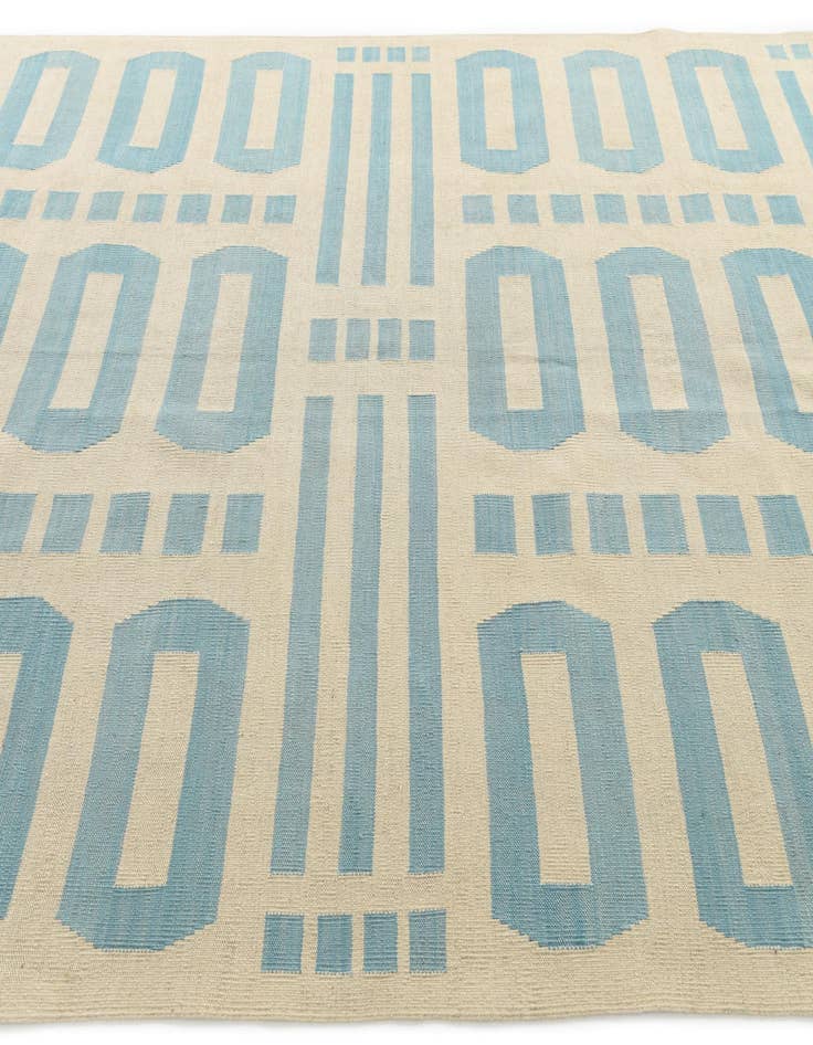 Detail image of  6' 7 x 9' 9  Hand Woven Kilim Modern Wool Rug