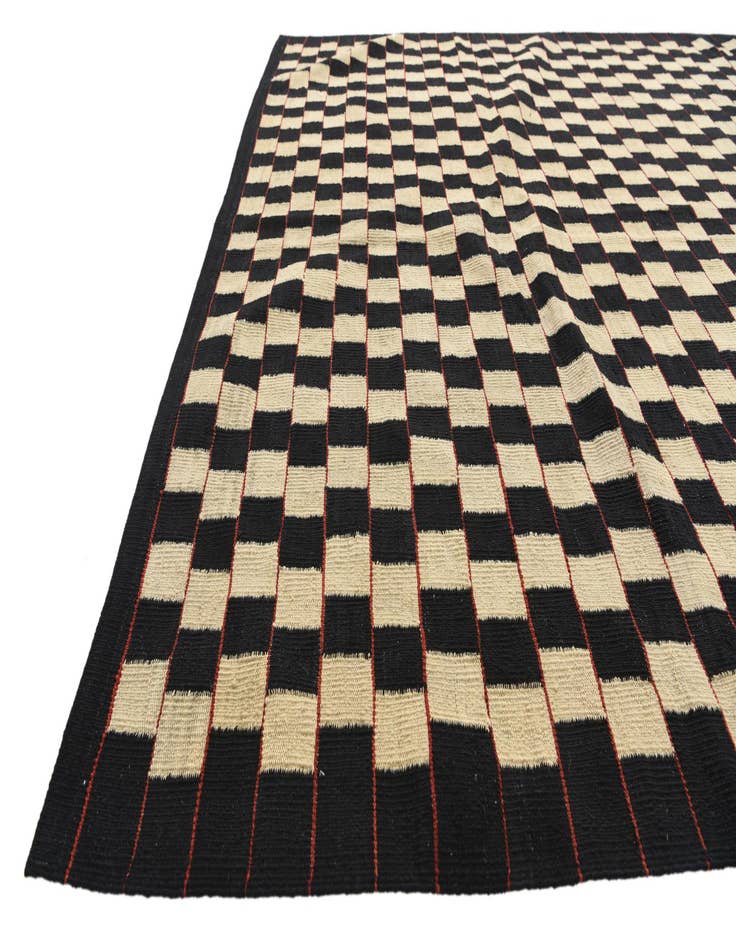 Detail image of  6' 7 x 9' 7  Hand Woven Kilim Modern Wool Rug