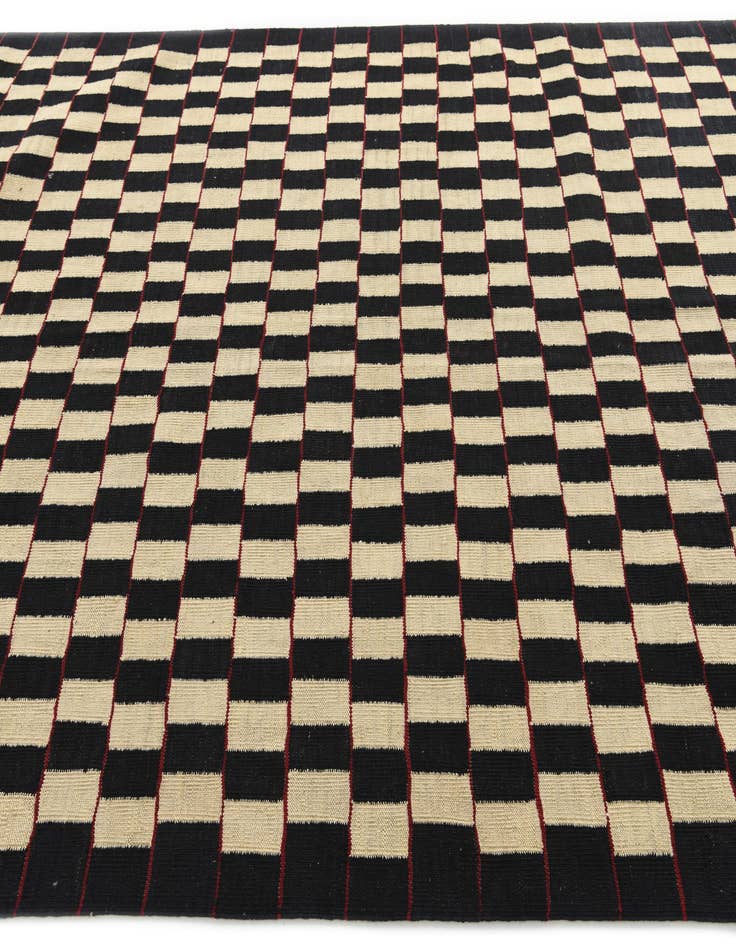 Detail image of  6' 7 x 9' 7  Hand Woven Kilim Modern Wool Rug