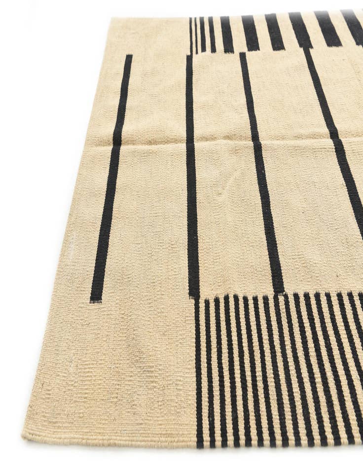 Detail image of  3' 5 x 5'  Hand Woven Kilim Modern Wool Rug