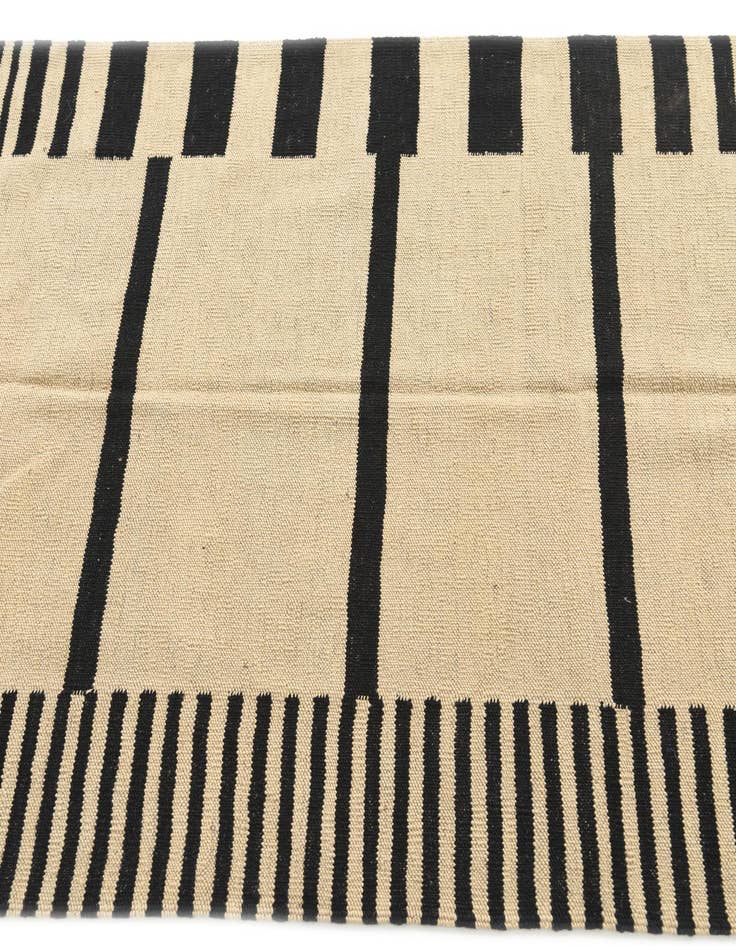 Detail image of  3' 5 x 5'  Hand Woven Kilim Modern Wool Rug