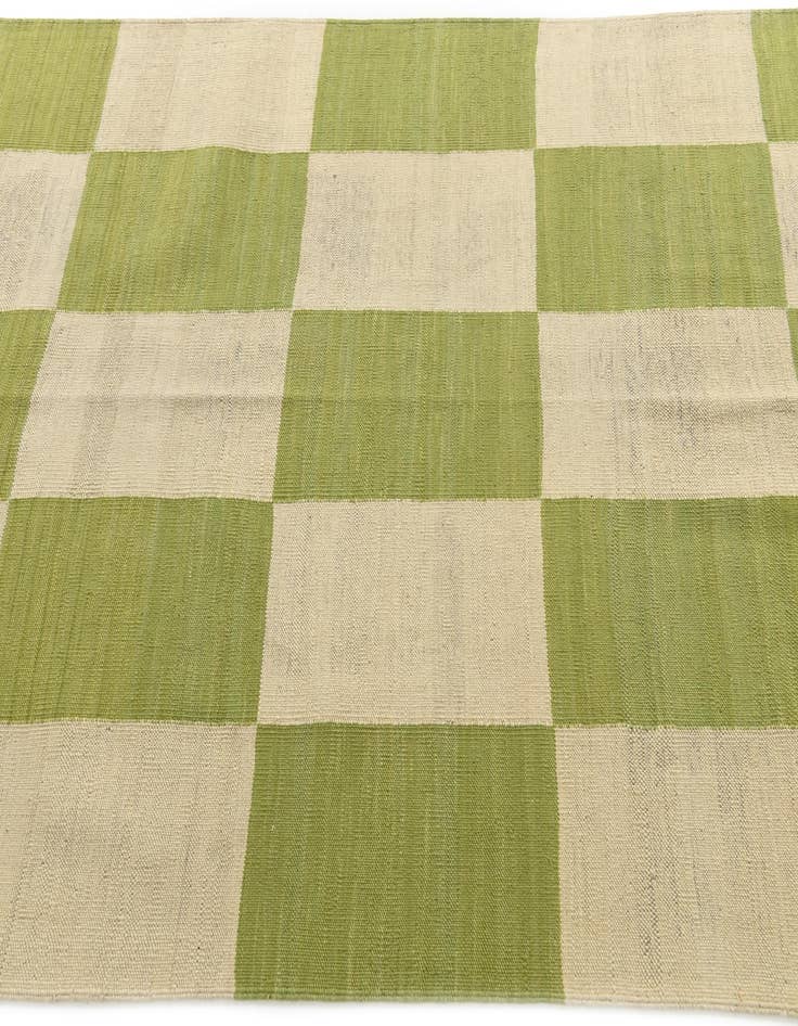 Detail image of  4' 3 x 5' 8  Hand Woven Kilim Modern Wool Rug