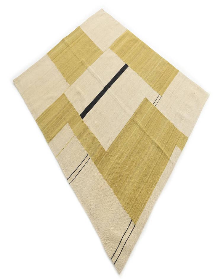 Detail image of  5' 3 x 6' 5  Hand Woven Kilim Modern Wool Rug