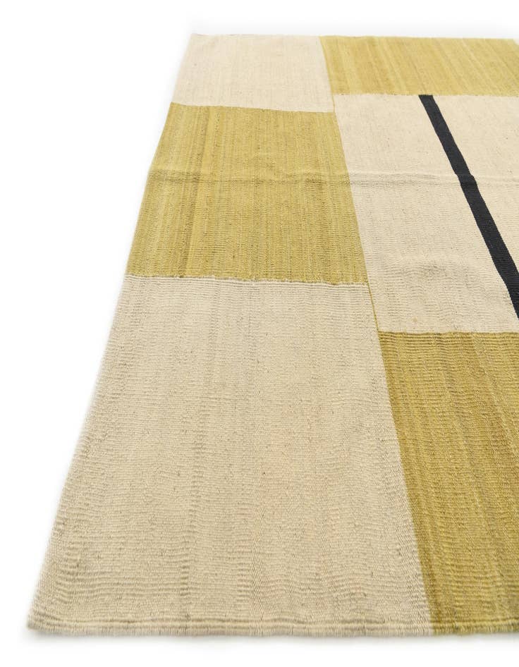 Detail image of  5' 3 x 6' 5  Hand Woven Kilim Modern Wool Rug