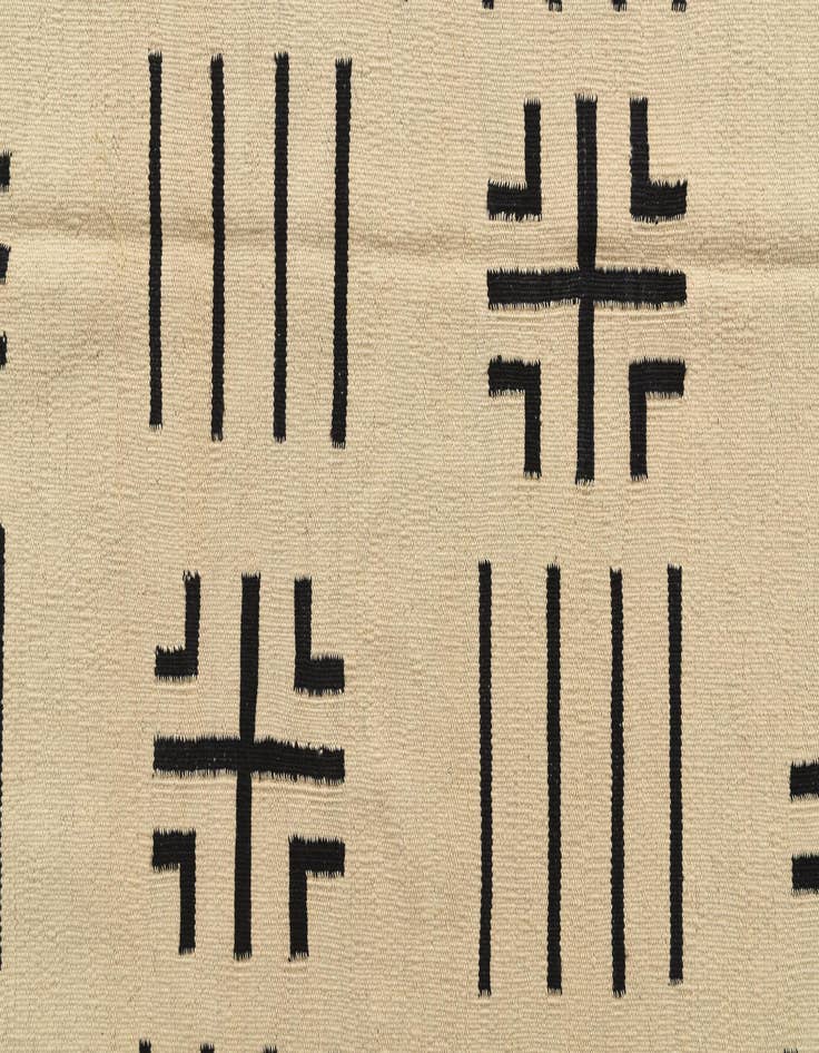 Detail image of  5' 5 x 6' 6  Hand Woven Kilim Modern Wool Rug