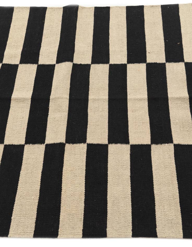 Detail image of  3' 4 x 4' 9  Hand Woven Kilim Modern Wool Rug