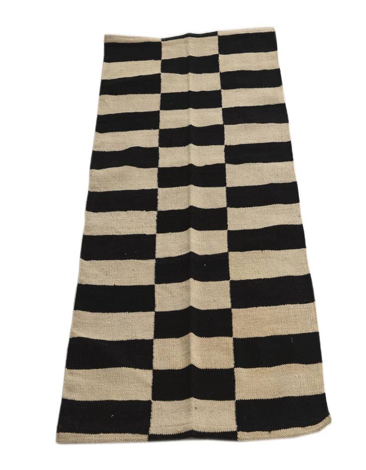 Detail image of  2' 8 x 3' 9  Hand Woven Kilim Modern Wool Rug