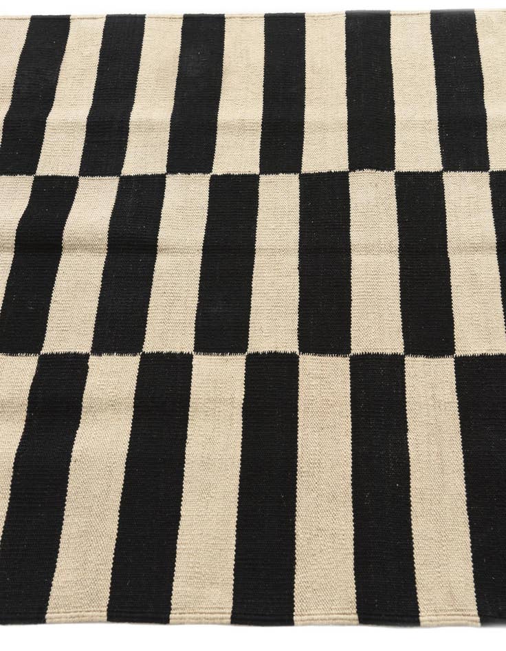 Detail image of  3' 5 x 4' 10  Hand Woven Kilim Modern Wool Rug