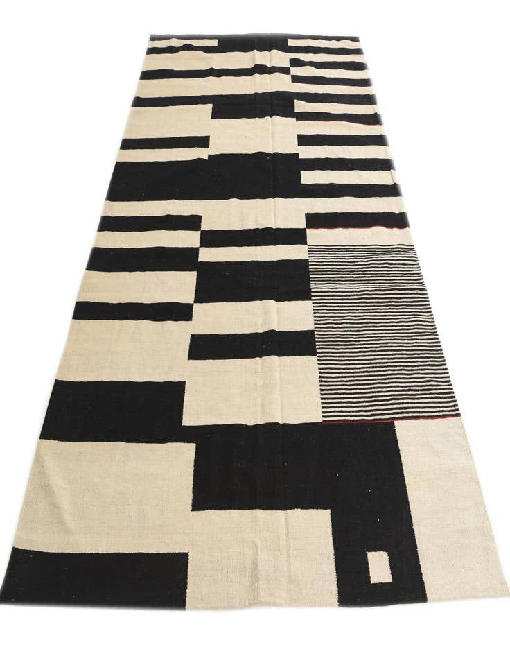 Detail image of  6' 7 x 9' 6  Hand Woven Kilim Modern Wool Rug