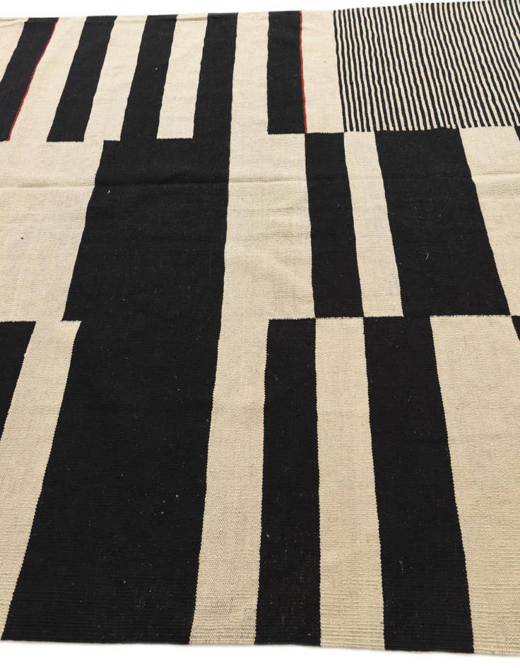 Detail image of  6' 7 x 9' 6  Hand Woven Kilim Modern Wool Rug