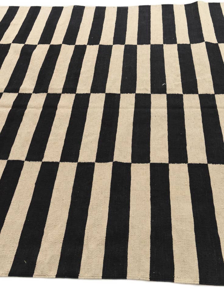 Detail image of  6' 7 x 9' 8  Hand Woven Kilim Modern Wool Rug