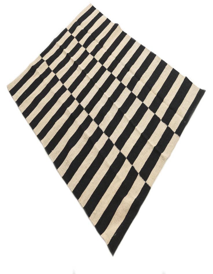 Detail image of  3' 7 x 4' 8  Hand Woven Kilim Modern Wool Rug