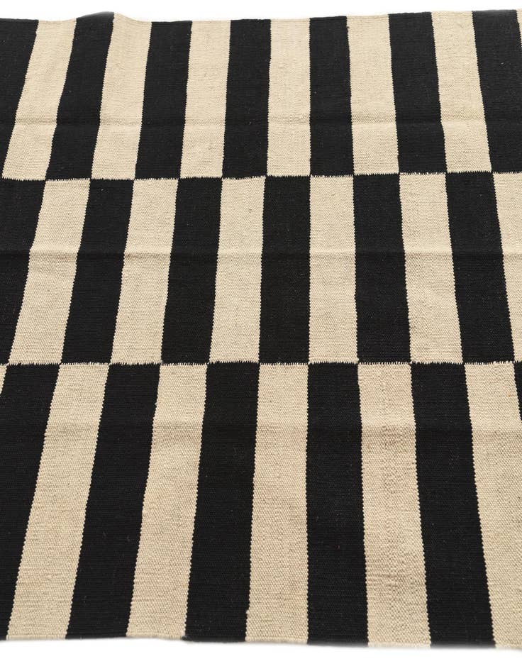 Detail image of  3' 7 x 4' 8  Hand Woven Kilim Modern Wool Rug