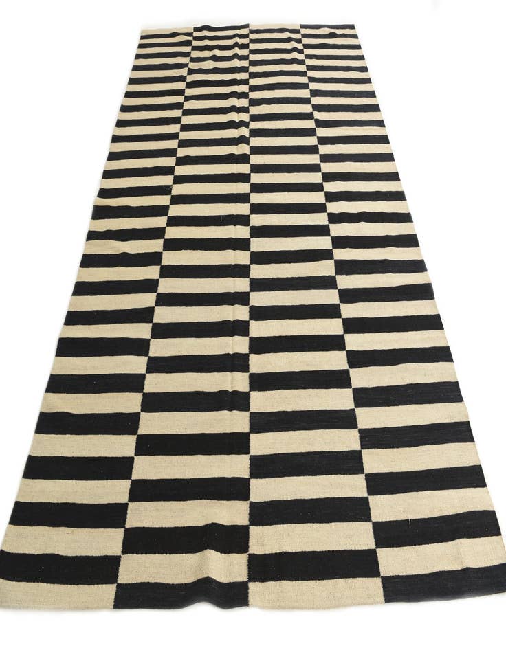 Detail image of  6' 10 x 9' 9  Hand Woven Kilim Modern Wool Rug