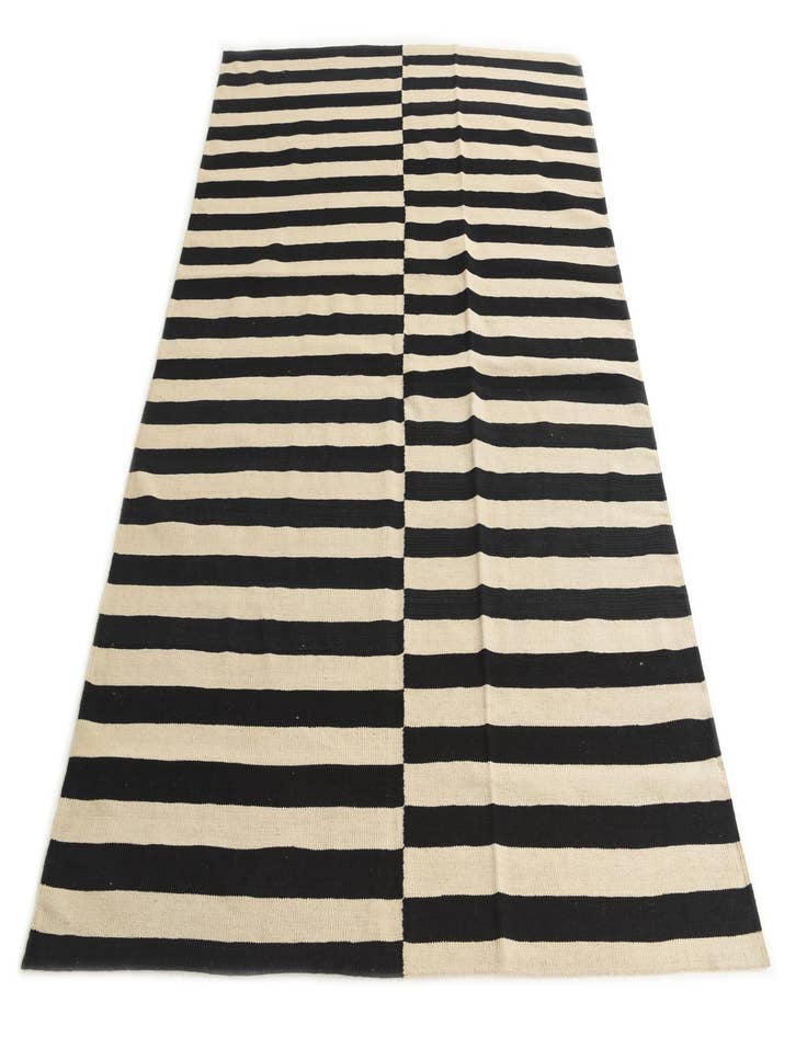 Detail image of  5' 8 x 8'  Hand Woven Kilim Modern Wool Rug