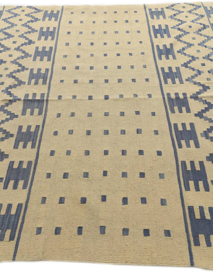 Detail image of  6' 8 x 9' 9  Hand Woven Kilim Modern Wool Rug