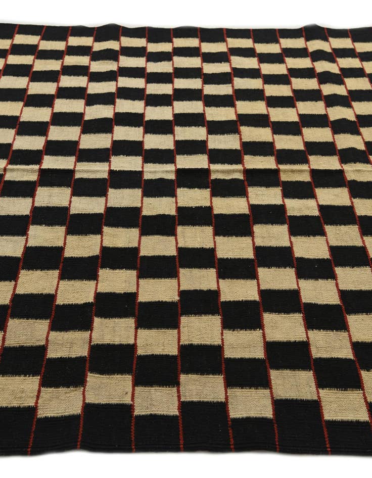 Detail image of  5' 2 x 6'  Hand Woven Kilim Modern Wool Rug