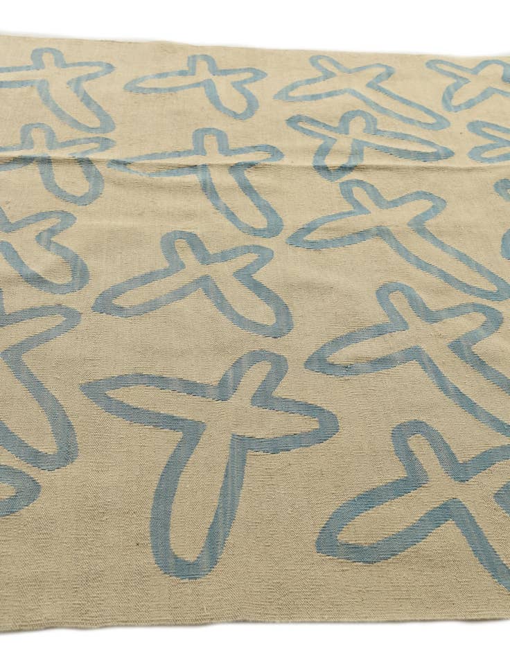 Detail image of  6' 9 x 7' 10  Hand Woven Kilim Modern Wool Rug