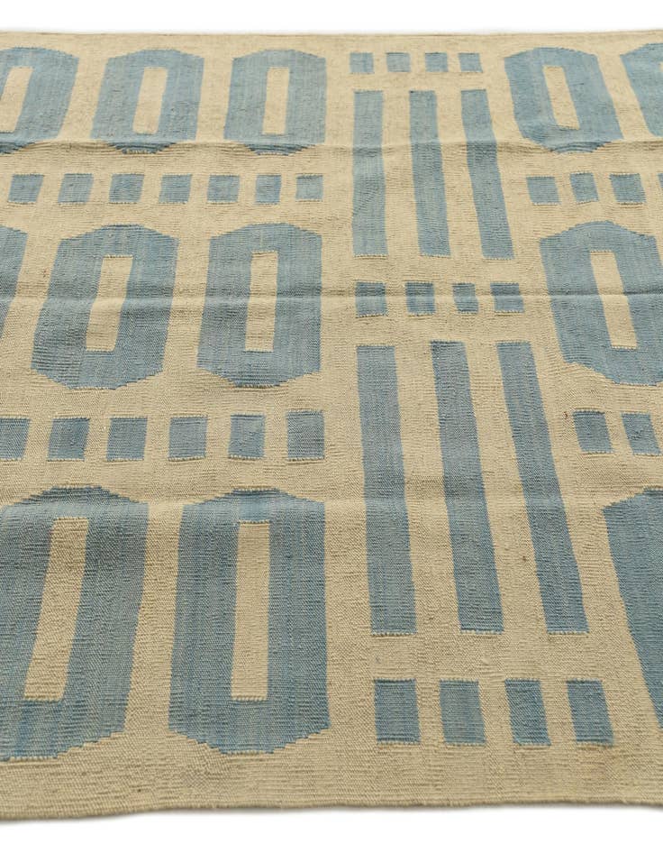 Detail image of  5' 3 x 6' 5  Hand Woven Kilim Modern Wool Rug