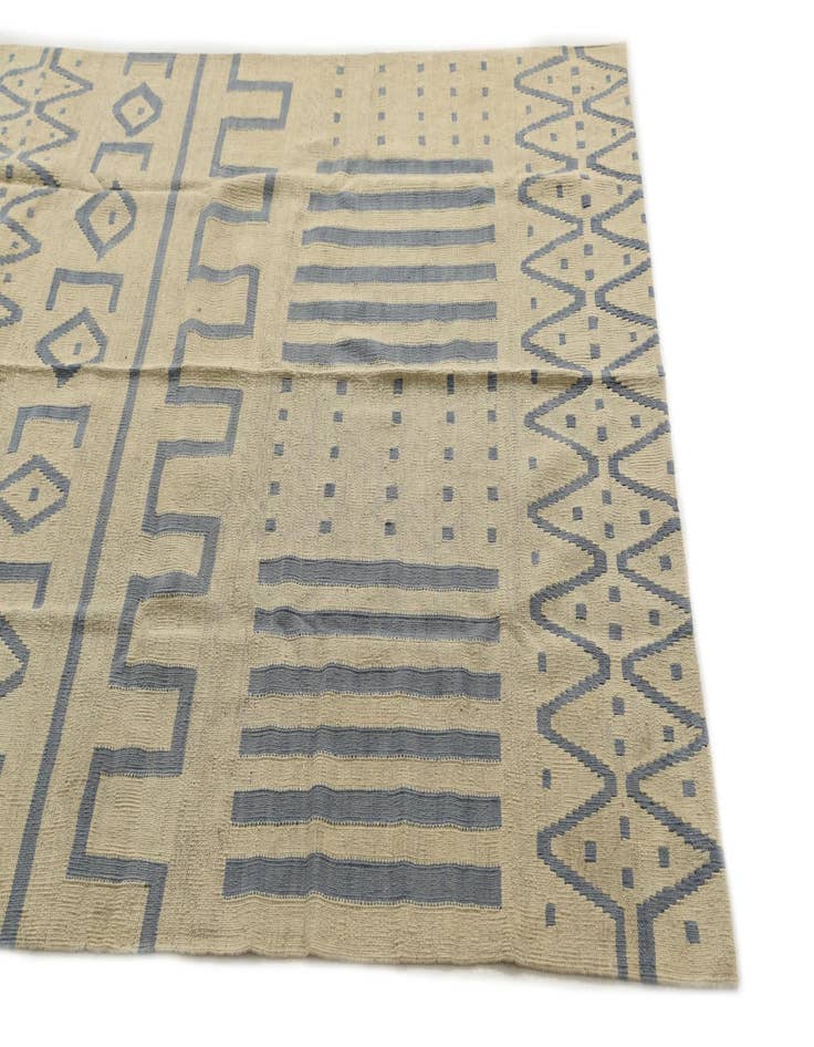 Detail image of  5' x 6' 7  Hand Woven Kilim Modern Wool Rug