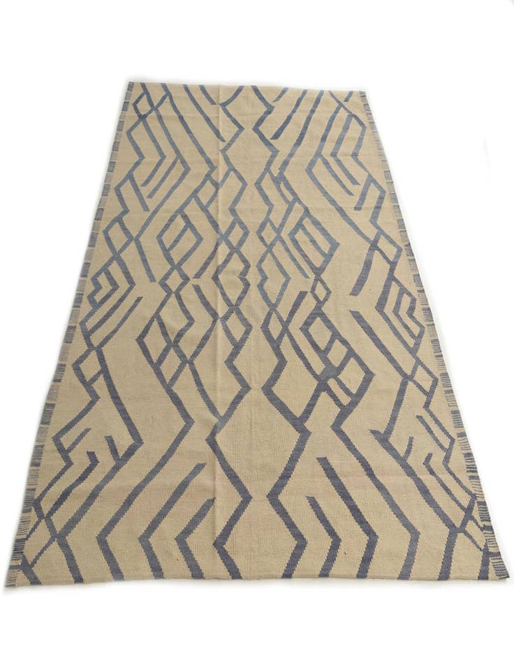 Detail image of  6' x 8'  Hand Woven Kilim Modern Wool Rug