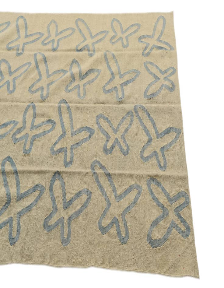 Detail image of  5' 8 x 7' 10  Hand Woven Kilim Modern Wool Rug