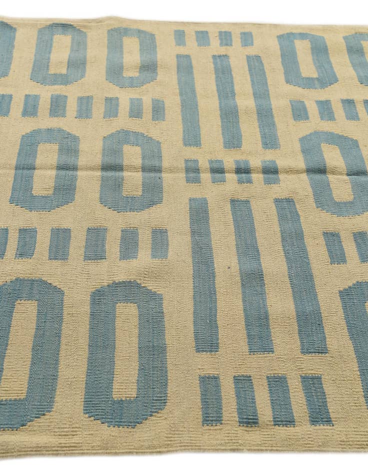 Detail image of  4' 9 x 6' 7  Hand Woven Kilim Modern Wool Rug