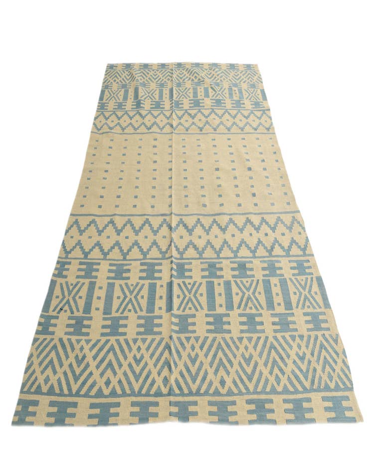 Detail image of  6' 5 x 9' 5  Hand Woven Kilim Modern Wool Rug