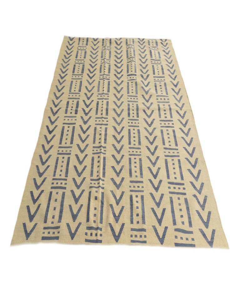 Detail image of  6' 2 x 7' 8  Hand Woven Kilim Modern Wool Rug