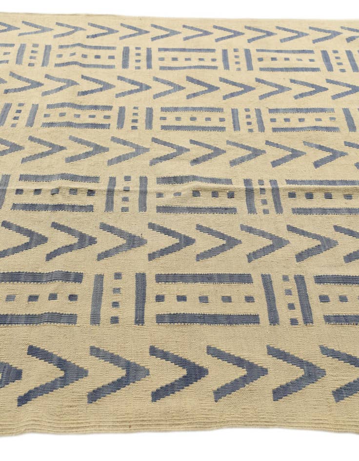 Detail image of  6' 2 x 7' 8  Hand Woven Kilim Modern Wool Rug