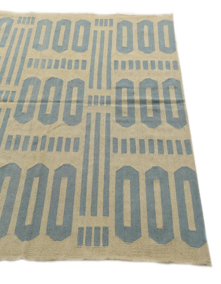 Detail image of  6' 1 x 7' 8  Hand Woven Kilim Modern Wool Rug