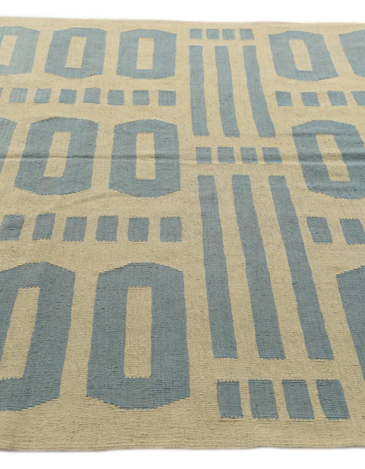 Detail image of  6' 1 x 7' 8  Hand Woven Kilim Modern Wool Rug