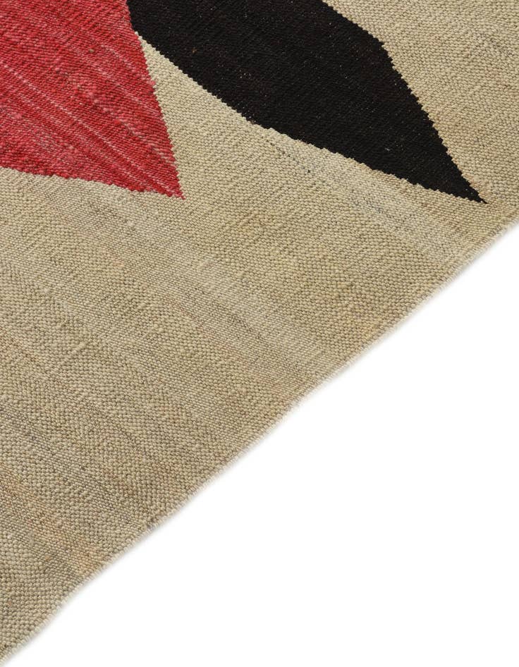 Detail image of  4' 2 x 5' 9  Hand Woven Kilim Modern Wool Rug