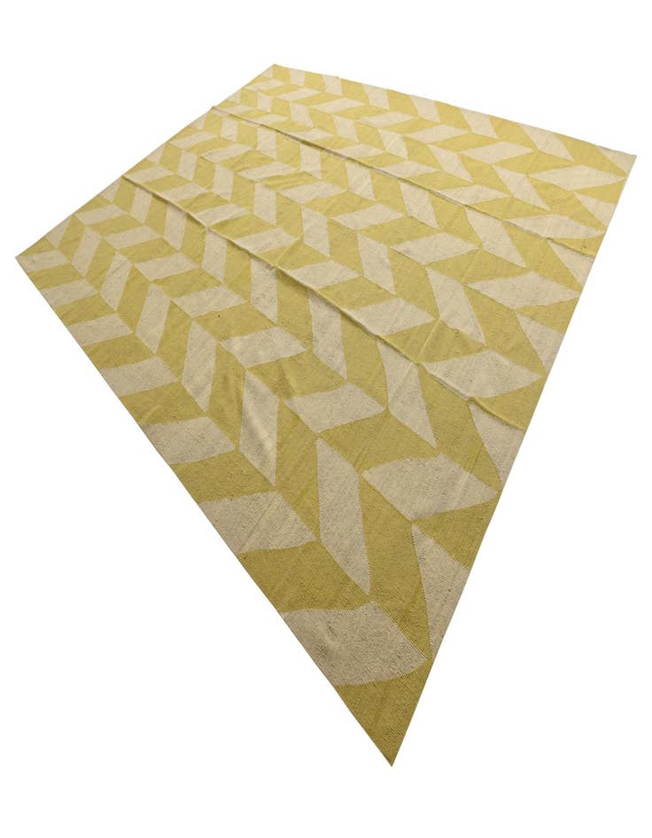 Detail image of  10' 9 x 13' 1  Hand Woven Kilim Modern Wool Rug