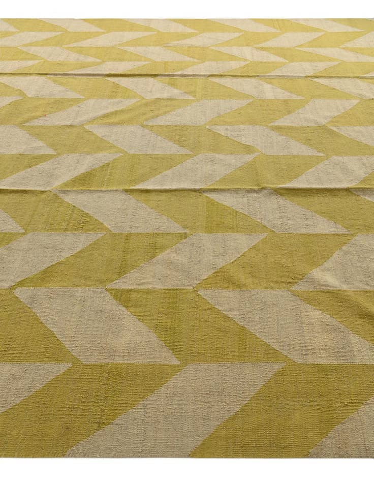 Detail image of  10' 9 x 13' 1  Hand Woven Kilim Modern Wool Rug