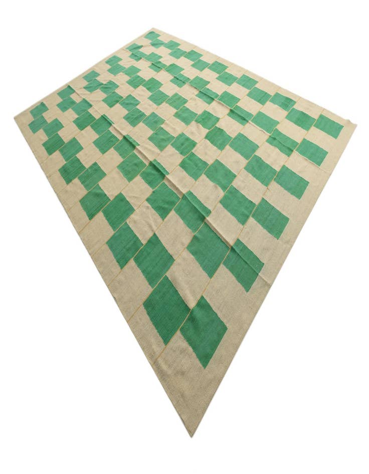 Detail image of  9' 3 x 13'  Hand Woven Kilim Modern Wool Rug